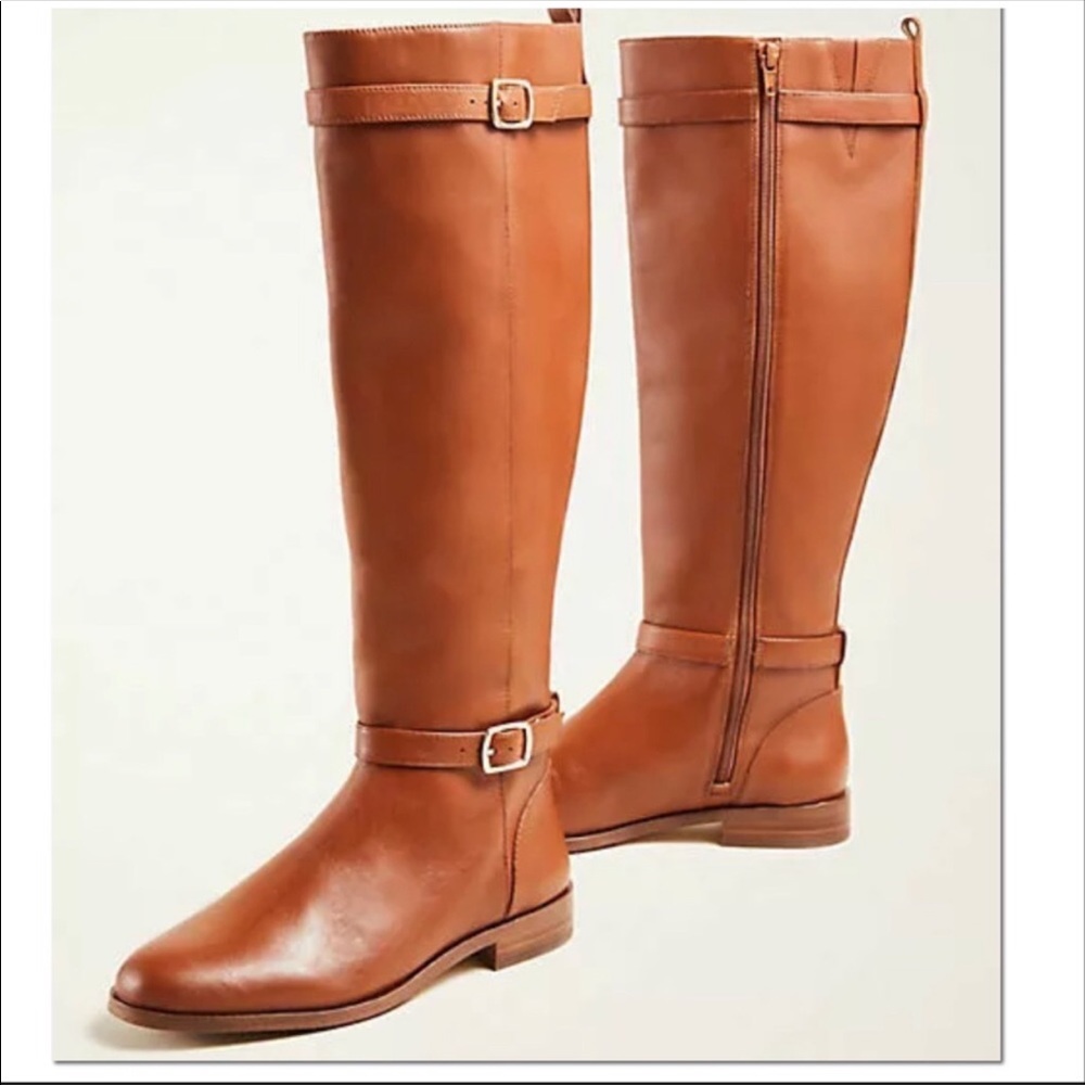 Ann Taylor Adalie Extended Calf Leather Boots - Picture 2 of 10